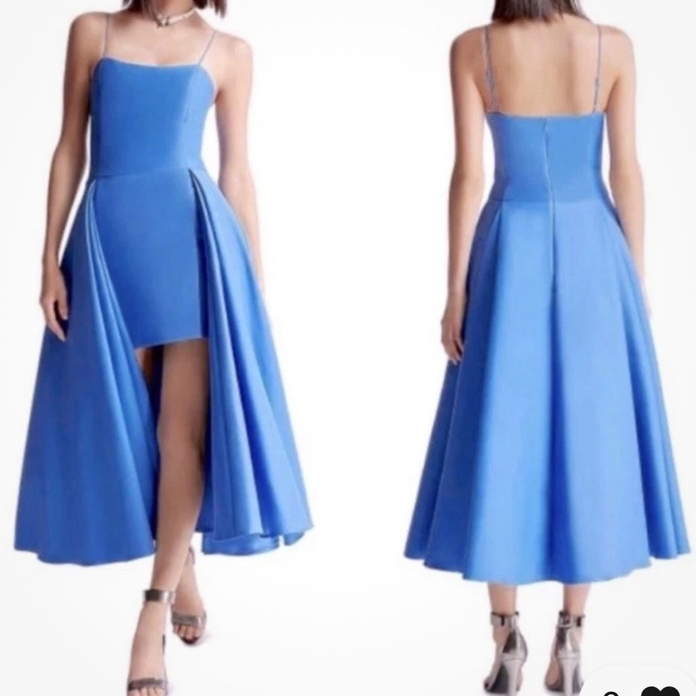 Halston Heritage Hi-Low Formal Gown Periwinkle Blue Size 8